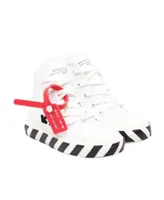 Safety tag high-top sneakers 24,25,26 White