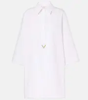 [Valentino] Valentino Cotton and linen minidress AU 6 white