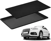 Uiifan 1 Set 35 x 24 x 1.4 Inch Oil Drain Drip Pan for Car with Square No Splatter Pad Oil Drip Tray Oil Change Mat for Under Car Transmission Garage Automotive Driveway to Keep Floor Clean, Black