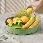Round 360° Rotating Kitchen Spice Rack Non-Slip Fruit Plate Tray Home