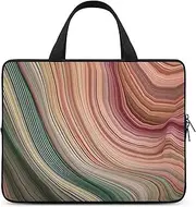Laptop Case Sleeve Shockproof Computer Carrying Bag Green And Gray Stripes Notebook Case Cover Laptop Bag Water Resistant Computer Cases Tablet Briefcase for Travel Business 10 Inch, Green and Gray
