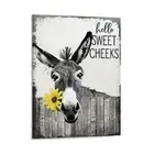 Donkey Bathroom Wall Artwork Poster Farmhouse Donkey Bathroom Wall Art Funny ...