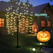LED Solar Willow Tree Lights Outdoor,4.6Ft Lighted Weeping Willow Tree,Adjustabl
