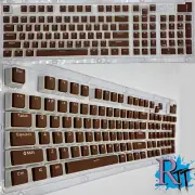104Pcs Brown Pudding Full Size PBT Double Shot Keycaps LED Mechanical Keyboard