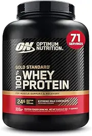 Optimum Nutrition Gold Standard 100% Whey Protein Powder, Extreme Milk Chocolate, 2.27 Kilograms