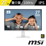 【MSI 微星】PRO MP273QW E2 27型 IPS 100HZ 16:9 顯示器(DP/HDMI/1MS MPRT)