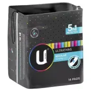 U By Kotex Ultrathins Pads Regular 14 Pack