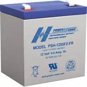 Power Sonic PSH-1255 12V 6Amp Rechargeable Battery F2 Terminal for UPS Aplicatio