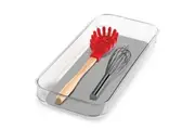 MadeSmart Clear Soft Grip Storage Bin Grey