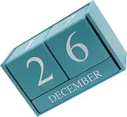 Angoily Funny Desk Calendar Wooden Block Countdown Calendar for Home Office Decor Rustic Date Month Display for Teachers Schools Shops More
