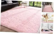 Fluffy Bedroom Rug, 4 x 6 Feet Shaggy Area Rug Modern Furry Rug Plush Fuzzy