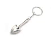 10Pcs Keyring Tools Metal Silver Keychain Work Shovel Mini Tool Shovel Metal Work Tools