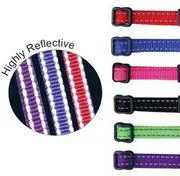 Beau Pets - Puppy - Collar - Reflective Thread - Adjustable - 10mm x 20cm - 30cm - Fluro Green