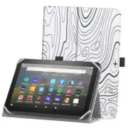 Universal Case for 7-8 inch Tablet Fire HD 8/Fire HD 8 Plus with mountain white