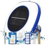 Advwin Solar Pool Ionizer, Swimming Pool Algae Purifier Chlorine Free, Pool Cleaning Device Up to 85% Less Chlorine, Water Cleaner with Longer-Lasting Anode, Up to 35,000 Gallons
