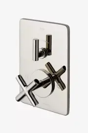 Waterworks 05-82761-77467 Flyte Thermostatic/Volume Shower Valve Trim in NICKEL