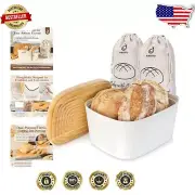 Large Capacity Bread Box with Ribbed Design & 2 Bread Bags for Fresh Storage