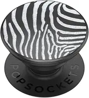 POPSOCKETS Pop Grip Holder for Phone & Tablet (Genuine) - Embossed Metal Zebra