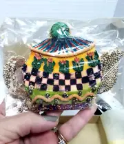 RARE! Victoria & Richard Mackenzie Childs Decorative Teapot Shaped Cookie