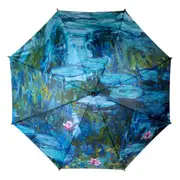 Clifton Women's Walking 103cm Wood Handle Windproof Umbrella Shade Water Lilies