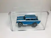 Johnny Lightning NOMAD Blue/Sil & AW chassi & Display case for AURORA AFX TYCO