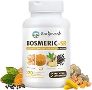 Bosmeric SR Turmeric Curcumin with Curcumin C3 Complex, BioPerine (Black Pepper Extract) for High Absorption and Boswellia for Extended Release; Soy/Gluten Free All Natural, Non GMO - 120 Caplet
