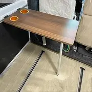 RV Folding Table - Car Table Tray & Car Desk for Laptop - for Sedan Travel Essentials for Long Trips - for Sedan Seat Organizer, Home Office, Camping(Brown,79 * 39)