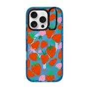 iPhone 16 Pro Impact Ring Stand Case MagSafe Compatible STRAWBERRIES