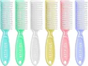 HOFASON 6 Pack Nail Brush for Cleaning Fingernails, Nail Brush Handle Grip Brush for Nail and Toenail Foot, Nail Dust Brush Manicure Pedicure Tools Scrubbing Brush Women Men Home Salon (Macaron)