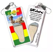 Cancun FootWhere® Souvenir Zipper-Pull. Made in USA