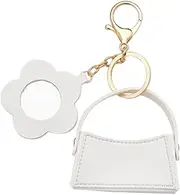 [YangQian] Mini Mirror Keychain Small Key Chain Charm Bag Key Ring Accessory Chapstick Holder Keychain Mirror Handbag Pendant Charms