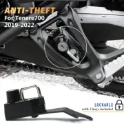 Motorcycle Helmet Lock Black 2 Keys Anti Theft Helmet Lock for Tenere700 2019‑22