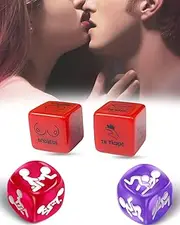 Valentine's Day Gift, 4 Pieces Dice Game Set, for Him Her Gifts for Boyfriend Husband, Funny Gifts, Cube Sex Positions Textbook for Couples, for Couples, Adults, Sex Lovers
