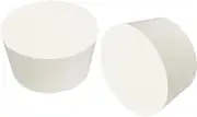 uxcell Tapered Shaped Solid Rubber Stoppers 62mm to 75mm, 2 Pcs Lab Rubber Plugs for Sealing, Test Tubes, Flasks, White