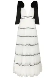 Alice + Olivia Jessalyn Embroidered Tulle Maxi Dress - Off White - 2 (UK6 / XS) 2 (UK6 / XS)