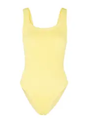 Hunza G Seersucker Swimsuit, Swimwear, Yellow - One Size One Size