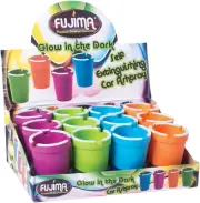 12ct. Glow In Dark Self Extinguishing Cigarette Cup Holder Car Ashtray In Colors