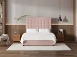 My Style Buttoned Headboard & Drawer Base - Queen / Rosewater / Standard Base