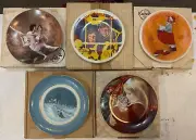 Vintage Christmas Collectors Plates SET OF 5 MINT!! Knowles/Rockwell ~B