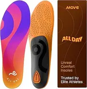 MOVE All Day Comfort Insole - Extra Plush Foam Insole for Stress Reduction on Feet, Knees, Back, Shock Absorbing, Walking, Foot Cushion, Comfort, Arch Support, and Work Boots (US Men 11-11.5 / Women 12.5-13)