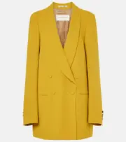 [Dries Van Noten] Dries Van Noten Oversized double-breasted blazer AU 12 yellow