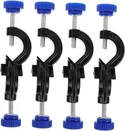 PLAFOPE 4pcs Cross Clip Accessories Cabinet Corner Clamps Small c Clamps Aluminum Lab Clips Desktop Clamp Mounting Bracket Lab Utility Holders Welding Table Clamps Lab Clamps Black Plastic