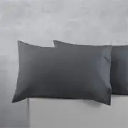 Accessorize King Cotton Polyester Charcoal Pillowcases Set of 2