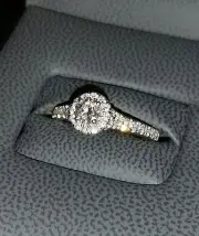 Tolkowsky Engagement Ring sz 7 14K White Gold .71 Ct Diamond w/ GSI Authenticity