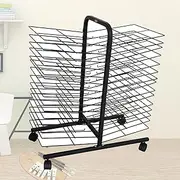 Art Easel Drying Rack 30 Removable Shelves Art Drying Rack with 4 Wheels Canvas Art Storage Rack for Classroom, Art Studio, Art Club