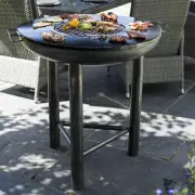 La Hacienda Pittsburgh Plancha 80cm Diameter Firepit + Cooking Surface & Grill