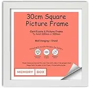 30x30 cm Square White Photo Frame, Picture Frame, Document frame, Certificate Frame, Wall Mountable & Freestanding - 30cm x 30 cm Frame White