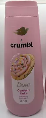 Dove X Crumbl Body Wash Confetti Cake Cookie NEW 20oz Crumble