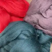 Jewel Tones MIX Wool Merino Top Roving Fiber Solids Spin/ Felting 3 x 4oz Ea