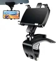 Rearview Mirror Phone Holder - Car Phone Holder Clip Mount | Adjustable Anti-Slip Mobile Stand for GPS Navigation, Hands-Fre Driving, Road Trips, Commuting, SUVss, Sedans, Trucks, and Travel Use